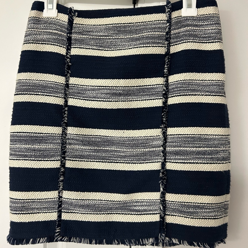 Banana Republic skirt. Blue and white stripe. NWOT. Size 0.